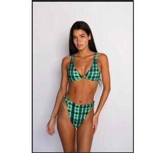 Skatie Penny Bikini Top and Mandi Bottom in Reggae women’s size XL 0325